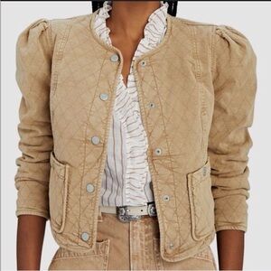 Quilted tan jacket